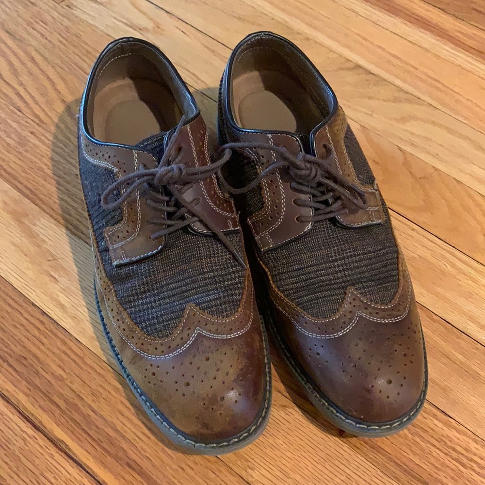 G.H. Bass & Co. Brown and Gray Wingtip Oxfords